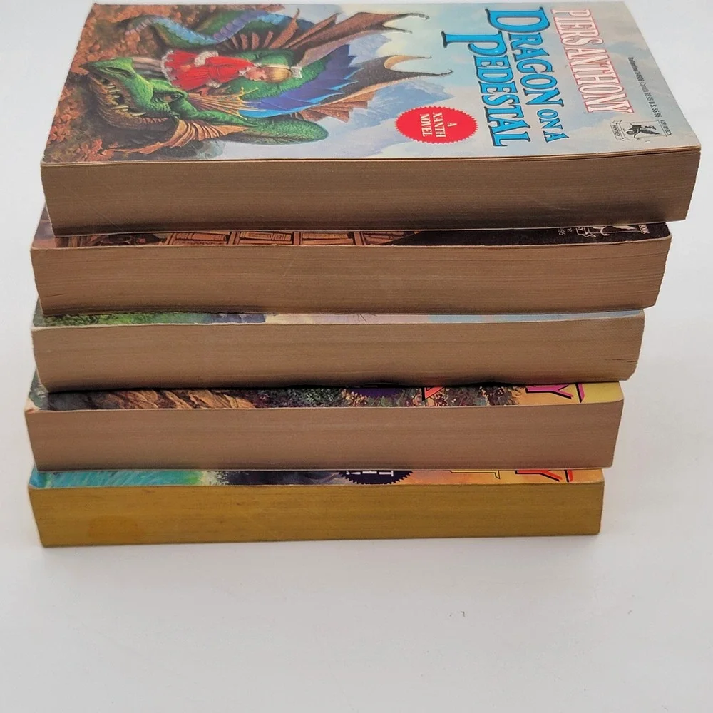 Piers Anthony Xanth Series 5 Book Lot Paperback Vintage Fantasy Adventure GOOD